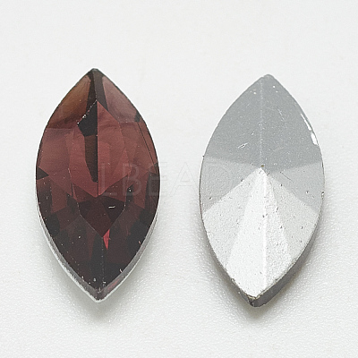 Pointed Back Glass Rhinestone Cabochons RGLA-T083-9x18mm-18-1