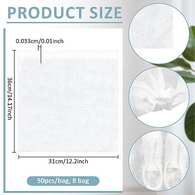 400Pcs Non-woven Fabric Shoes Storage Bags AJEW-WA0001-95-1