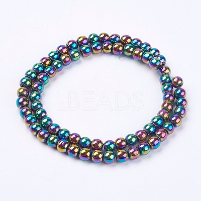 Non-Magnetic Synthetic Hematite Beads Strands X-G-S096-6mm-5-1