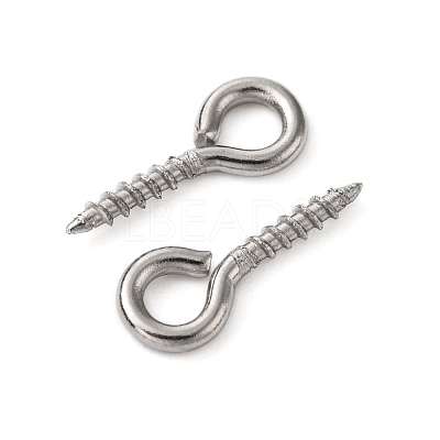 Tarnish Resistant 304 Stainless Steel Screw Eye Pin Peg Bails X-STAS-L234-165A-P-1