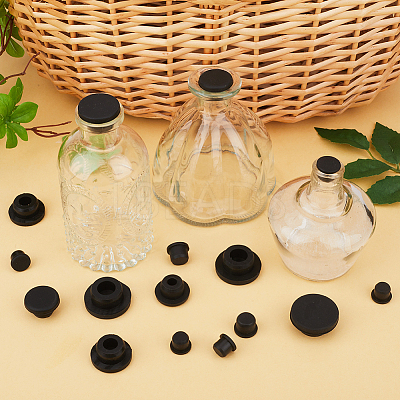 20Pcs 5 Style Silicone Hole Plugs AJEW-GF0008-06B-1