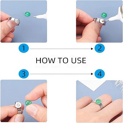 DIY Flat Round Cuff Ring Making Kit DIY-UN0003-46-1
