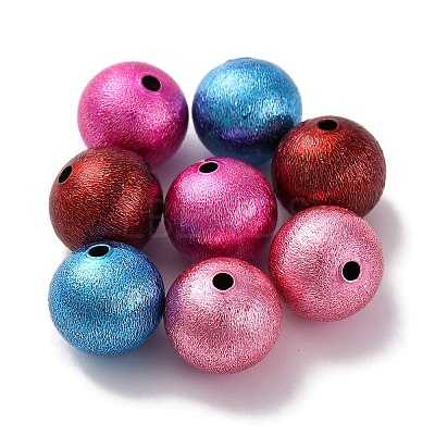 Rack Plating Spray Painted Brass Beads KK-S406-10B-1