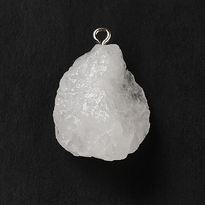 Raw Rough Natural Quartz Crystal Pendants G-A028-01H-1