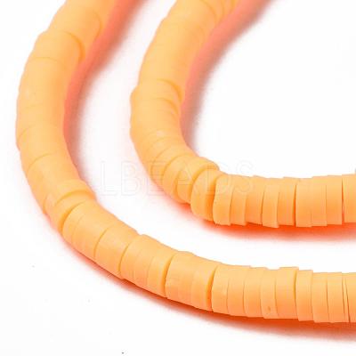 Flat Round Handmade Polymer Clay Bead Spacers CLAY-R067-3.0mm-15-1