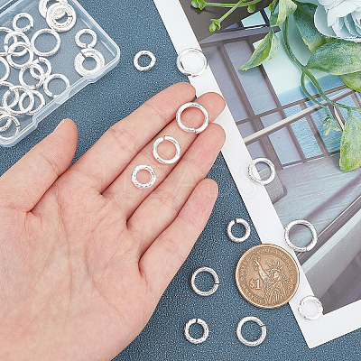 36Pcs 3 Style 304 Stainless Steel Open Jump Rings STAS-UN0027-84-1
