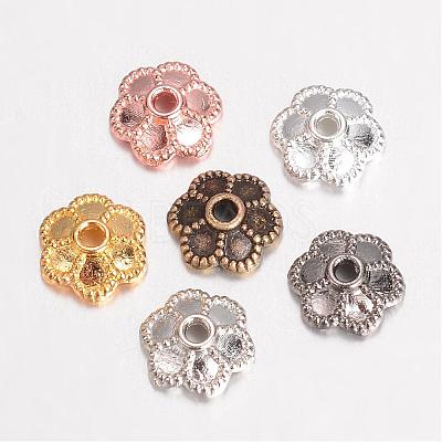 Alloy Bead Caps Enamel Settings PALLOY-D348-07-1