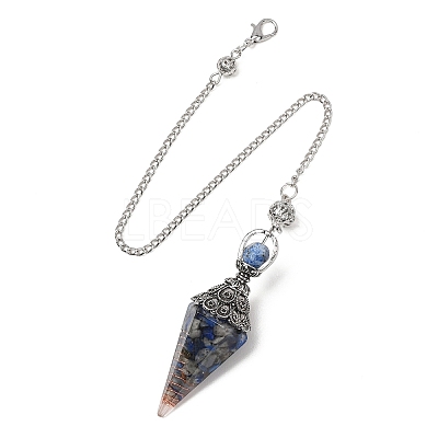 Resin Cone Pointed Dowsing Pendulums GG-CBA040B-03P-1