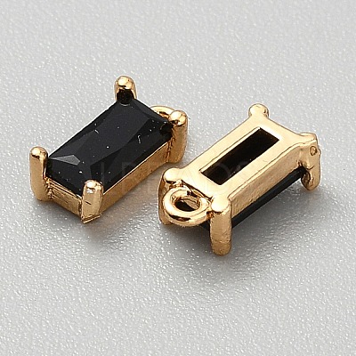 Golden Plated Brass Cubic Zirconia Charms LS-ZIRC-WH0015-01G-11-1