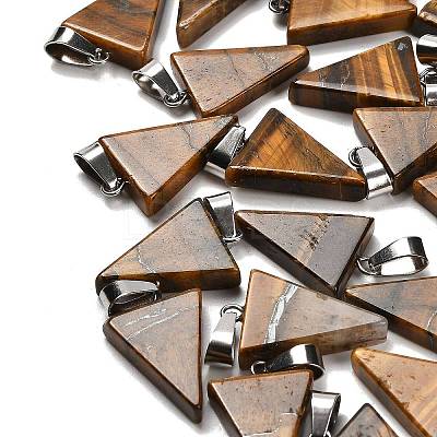 Natural Tiger Eye Pendants G-B127-04P-09-1
