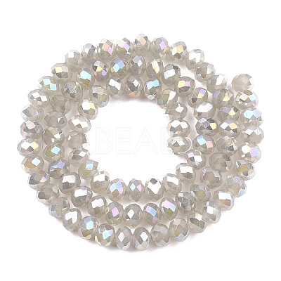 Electroplate Glass Beads Strands EGLA-A034-J4mm-B09-1