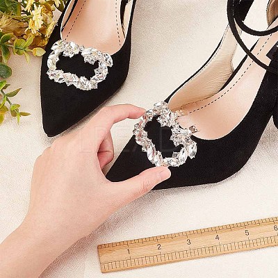 2Pcs Crystal Rhinestone Shoe Decoration DIY-OC0009-93KCG-1