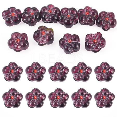 10Pcs Transparent Handmade Bumpy Lampwork Beads LAMP-TADJ0001-48A-1