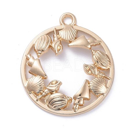 Zinc Alloy Open Back Bezel Pendants X-PALLOY-E577-23KCG-1