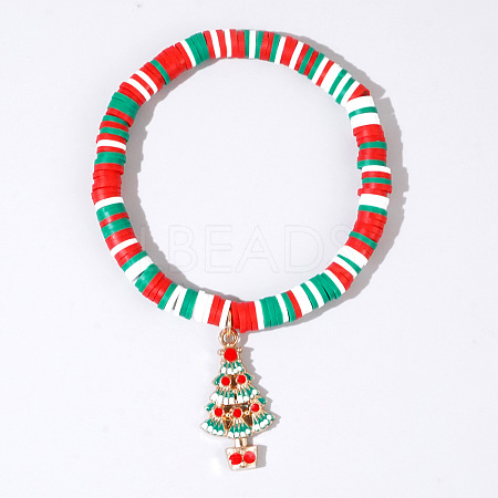 Christmas 304 Stainless Steel Enamel Charm Bracelets AH2991-6-1