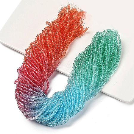 Transparent Painted Glass Beads Strands DGLA-A034-T2mm-A11-1