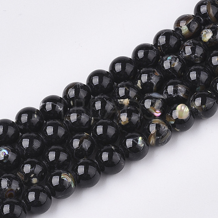 Assembled Synthetic Turquoise and Shell Beads Strands G-S212-6mm-11-1