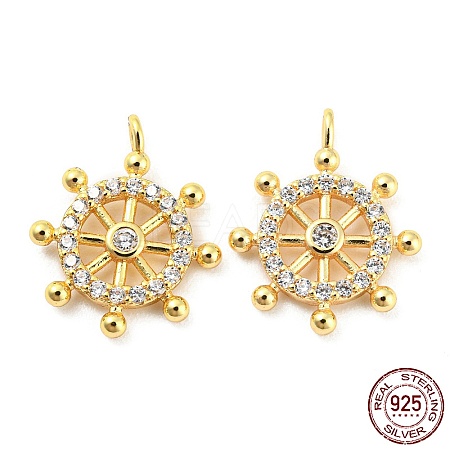 925 Sterling Silver Micro Pave Cubic Zirconia Charms STER-Q190-04G-1
