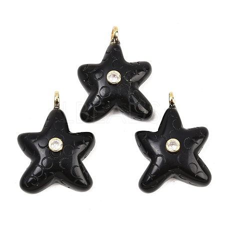 Natural Obsidian Pendants G-H353-01G-03-1