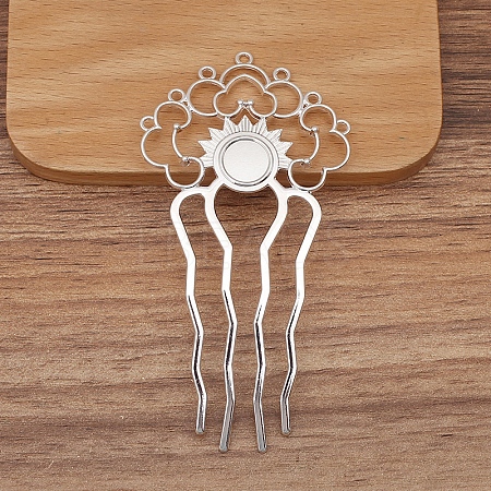 Alloy Hair Comb Findings PW-WGF914F-01-1