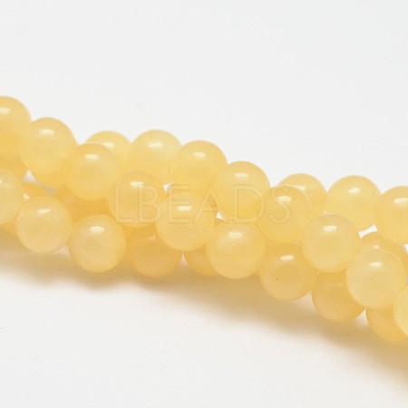 Natural Yellow Jade Bead Strands LS-G-K121-01-4mm-1