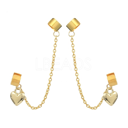 Brass Cuff Earrings EJEW-JE05407-01-1