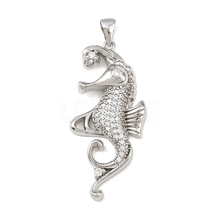 Ocean Brass Micro Pave Cubic Zirconia Pendants KK-K411-04A-P-1