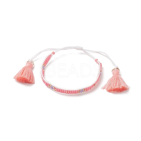 Tassel Charm Bracelet BJEW-MZ00016-1