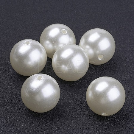 Imitated Pearl Acrylic Beads PACR-20D-12-01-1