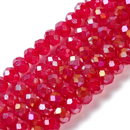 Baking Electroplate Glass Beads Strands DGLA-A039-J10mm-B21-1