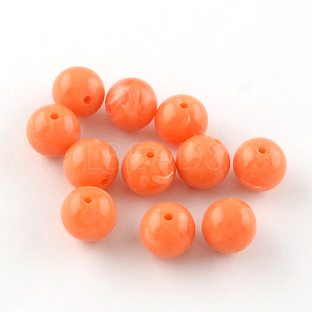 Acrylic Imitation Gemstone Beads OACR-R029-10mm-22-1