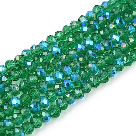 Electroplate Glass Beads Strands EGLA-A044-T2mm-L18-1