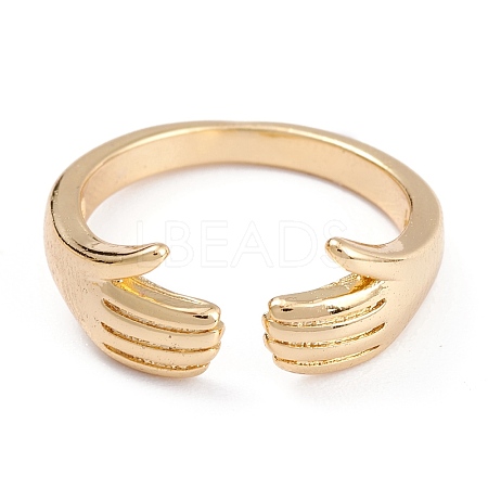 Brass Cuff Rings RJEW-B034-02G-1