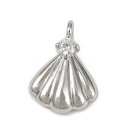 Brass Pave Clear Cubic Zirconia Pendants LS-KK-L238-31P-1