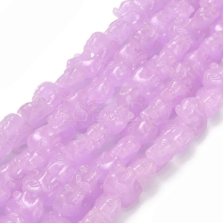 Synthetic Coral Dyed Carved Bead BSHE-H114-04C-1