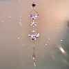 Glass Teardrop Pendant Decoration DJEW-PW0019-08B-1