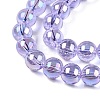Electroplate Transparent Glass Beads Strands X-GLAA-T032-T8mm-AB01-4
