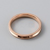 Titanium Steel Grooved Finger Ring Settings RJEW-WH0012-11H-2