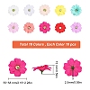 SUNNYCLUE 100Pcs 10 Colors Handmade Silk Cloth Sunflower DIY-SC0015-49-2