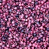 Spray Painted Picasso Cylinder Glass Seed Beads GLAA-T028-12A-01-2