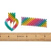 Rainbow Plastic Imitation Pearl Alligator Hair Clips PHAR-TA0001-04-9