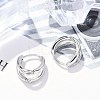 304 Stainless Steel Huggie Hoop Earrings for Women EJEW-C096-42P-01-5