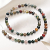 65Pcs Round Natural Indian Agate Beads G-SC0003-57-6