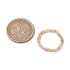Natural Gold Rutilated Quartz Beaded Stretch Rings for Women RJEW-JR00868-11-3