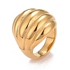 Ion Plating(IP) 304 Stainless Steel Textured Chunky Finger Ring RJEW-B040-04G-1