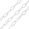 Tarnish Resistant 304 Stainless Steel Textured Horse Eye Link Chains CHS-I020-01B-P-1