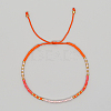 Glass Seed Braided Beaded Bracelets XC9959-03-1