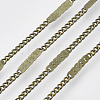 Soldered Brass Coated Iron Curb Chains CH-T002-02AB-4