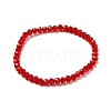 Faceted Glass Rondelle Beads Stretch Bracelet for Kid BJEW-JB06807-23-1