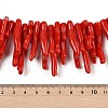 Opaque Acrylic Imitation Coral Beads Strands SACR-P033-01A-06-4